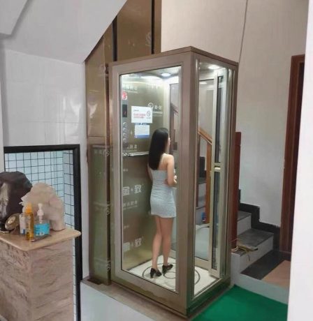 a golden frame affordable home elevator