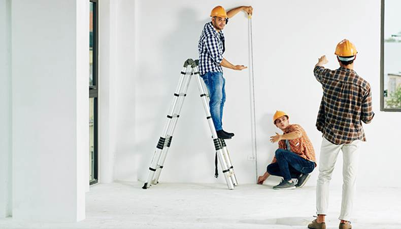 some workers are measure ing size