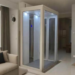 a white affordable home elevator