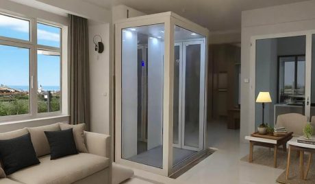 a white affordable home elevator