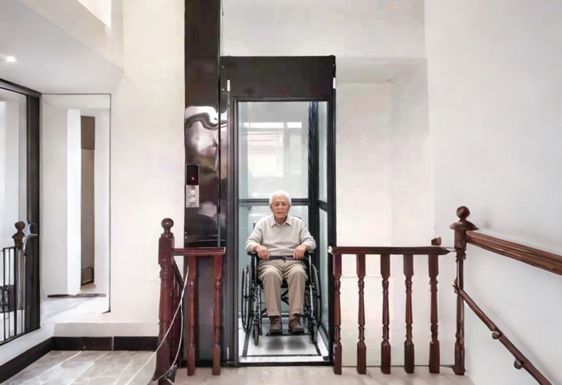 Smallest Footprint Black Home Elevators for Elderly
